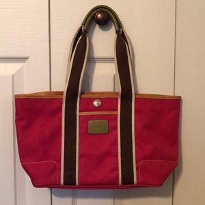 Pink and Brown Coach Handbag